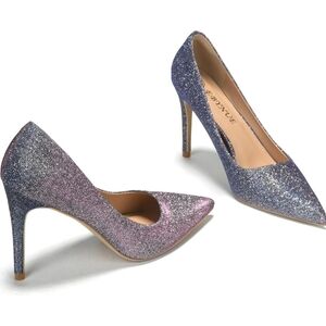 Elegant Gradinet Glitter Stiletto Heels Size 6